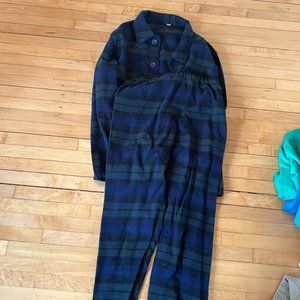 Muji blackwatch flannel pajamas 140-150